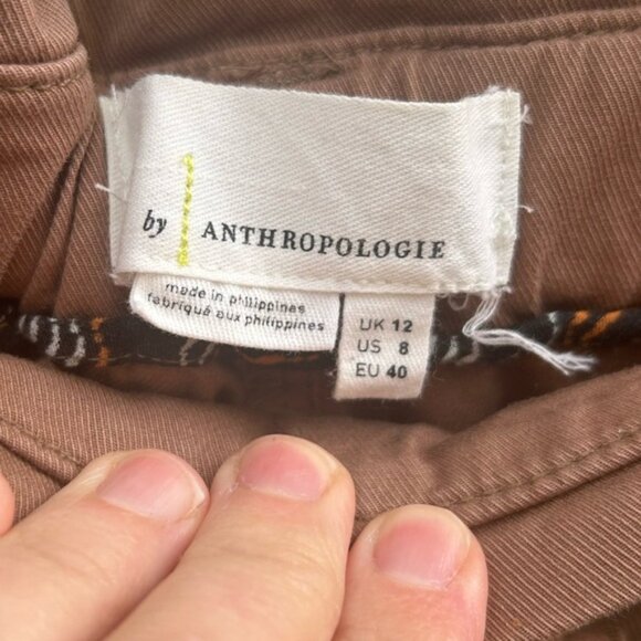 By Anthropologie Ellie Embroidered Utility Pants, size 8 - Picture 9 of 13